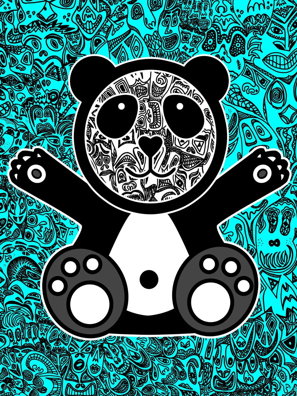 Happy Panda — Turquoise