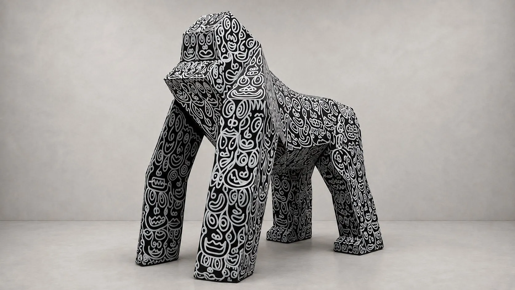 Gorilla — Painted sculpture