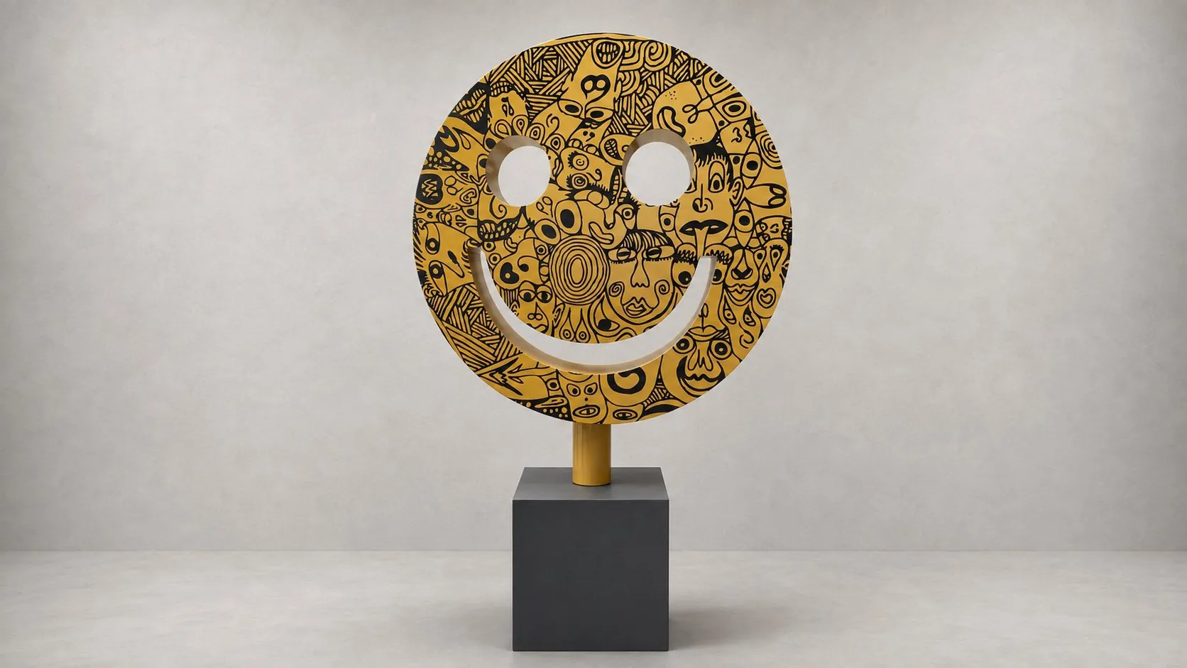Smile Gold — Large-scale sculpture