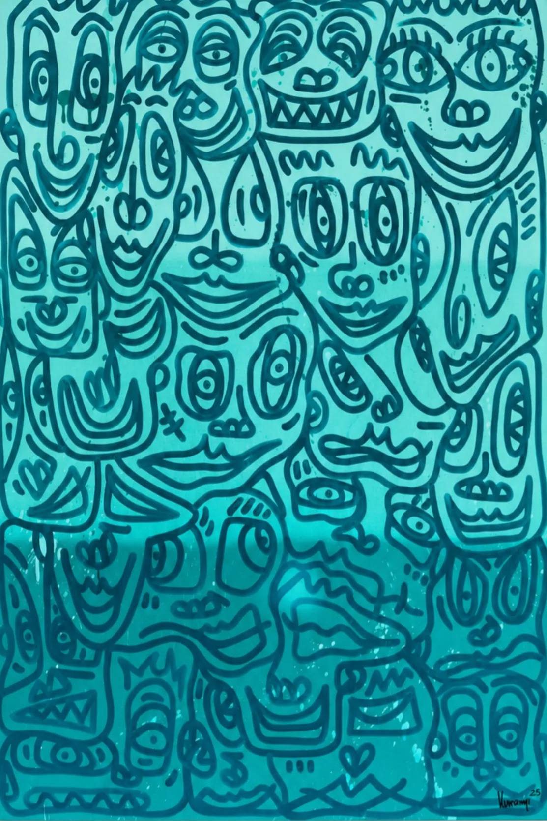 be fresh, cool & Vibra — Acrylic on canvas, 80 × 120 cm, 2025