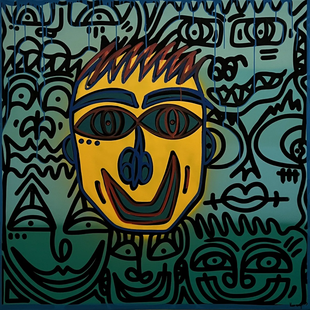 Identity — Acrylic on canvas, 120 × 120 cm, 2025